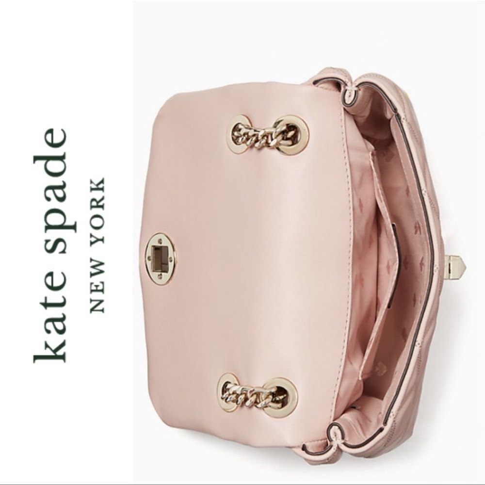 ๐ซ SOLD ๐ซ kate spade Pink Natalia Small Flap Crossbody Shoulder Bag NWT - Picture 6 of 16